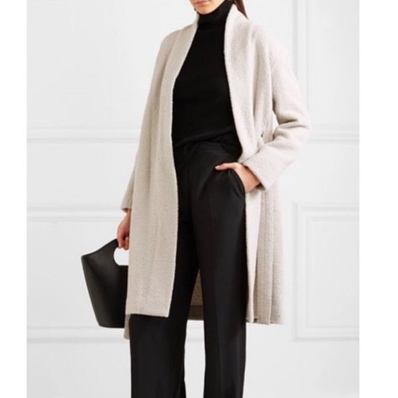 Vince Jackets & Blazers - VINCE | Oversized Wool Bouclé Coat Gray Medium